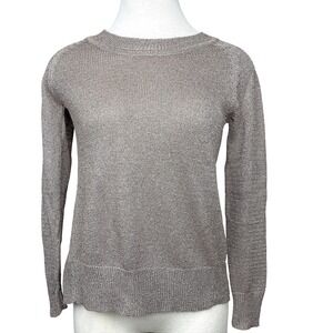 MILLAU Open Back Metallic‎ Sweater Womens (S) Rosegold Coquette Beach Minimalist